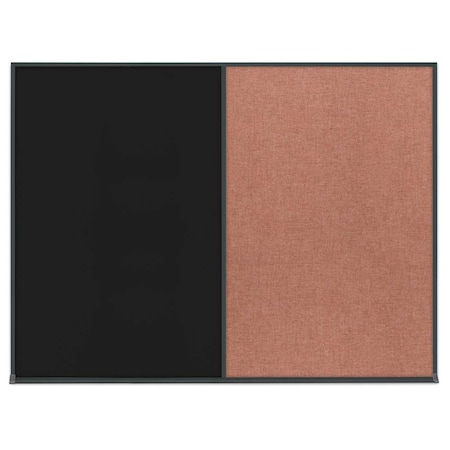 United Visual Products Triple Door Radius Plus Corkboard, 96" x UV8006PLUS-SATIN-COBACC